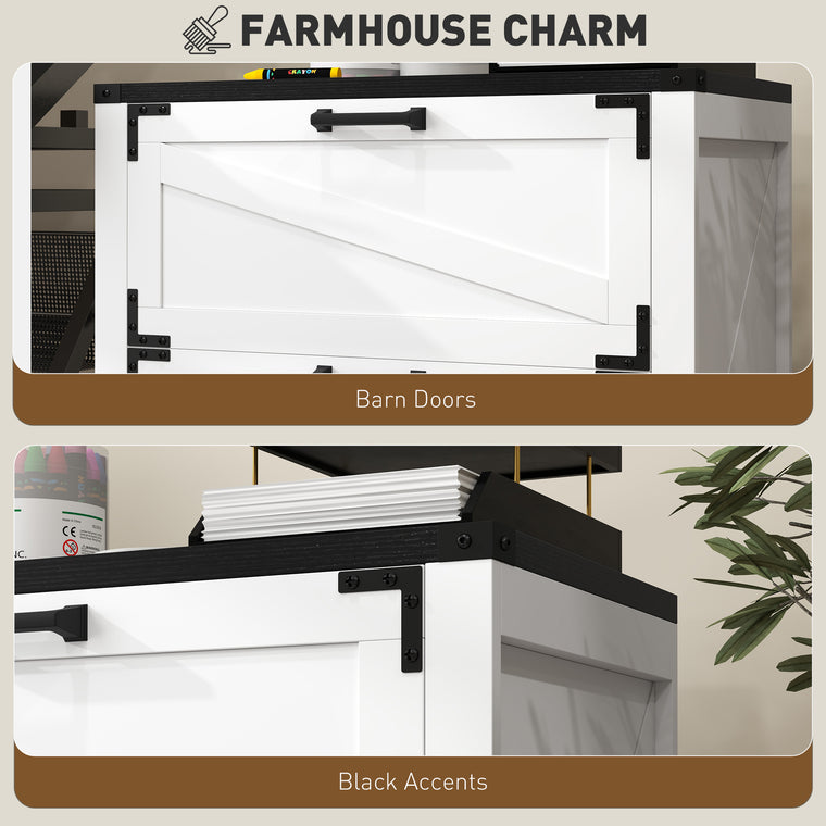 2-Drawer Farmhouse Filing Cabinet - White