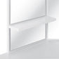 Corner Dressing Table, Makeup Desk with 3-piece Mirror and 5 Drawers, White