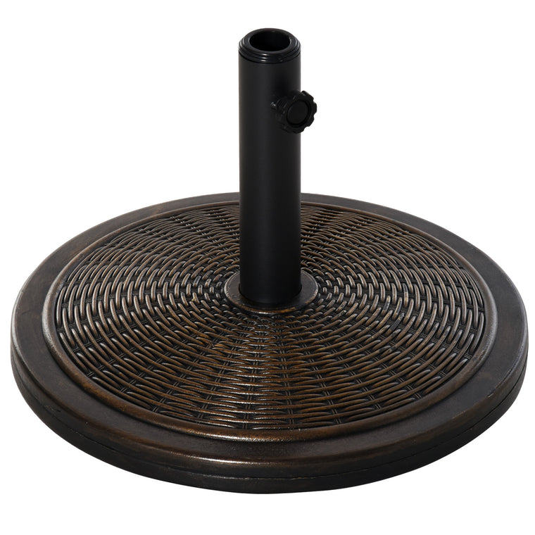29 lb Black Cement Offset Umbrella Base for 1.4-1.9" Poles