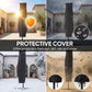 11.3 ft Cantilever Patio Umbrella with Light, Cover, Aluminium UPF50+ Offset Outdoor Umbrella Parasol, Khaki