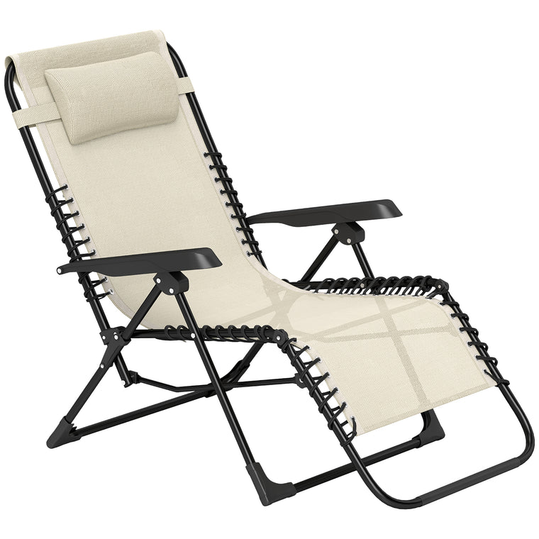 Folding Zero Gravity Recliner with 5-Position Backrest