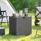 30 Gallon Resin Deck Box, Lockable Outdoor Storage Box, Splash-Resistant & UV Resistant Patio Storage Container