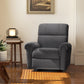 Power Recliner Chair, Fabric Upholstered Recliner Chair with USB Ports, Swivel and Rocking Function, Footrest, Dark Grey