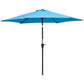 8.5' Round Aluminum Patio Umbrella Garden Parasol Market Sunshade Tilt Canopy w/ 6 Ribs, Crank Handle, Blue