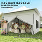 12 x 12 ft Pop Up Canopy Tent with Peak Top, UPF50+ 420D Outdoor Instant Canopy Shelter with Side Pockets, Silver