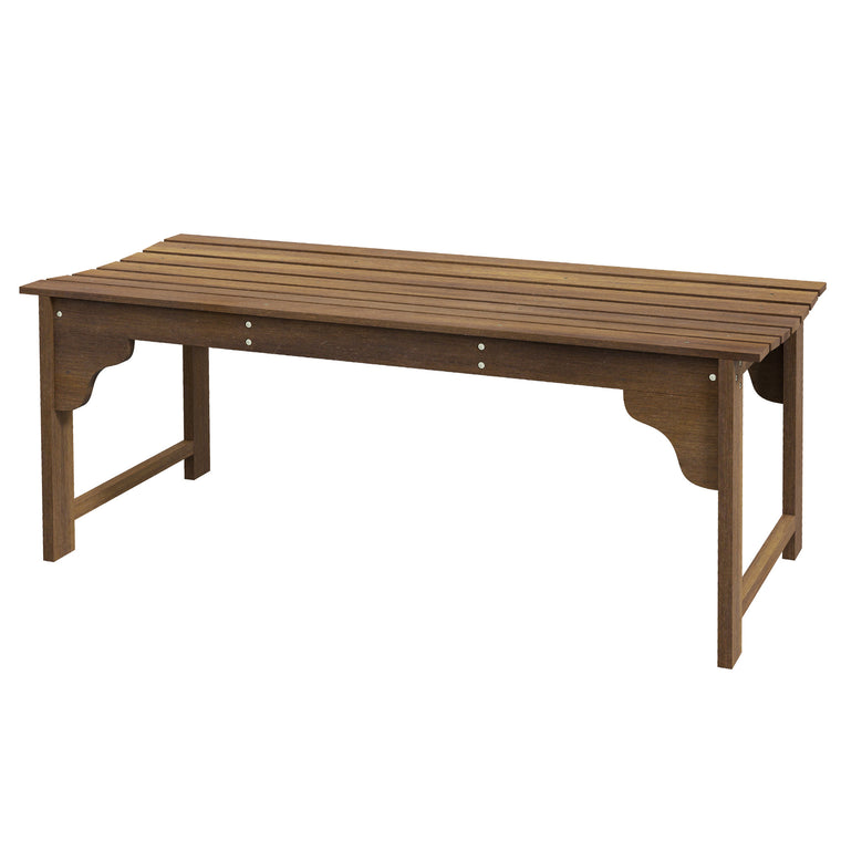 Wooden Double Park Bench with Slatted Seat