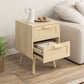 Boho Design Nightstand Set of 2, Side End Table with 2 Drawers for Living Room, Bedroom