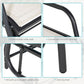 Patio Glider Outdoor Glider Chair with Breathable Mesh Seat & Backrest, Armrests and Metal Frame, Cream White