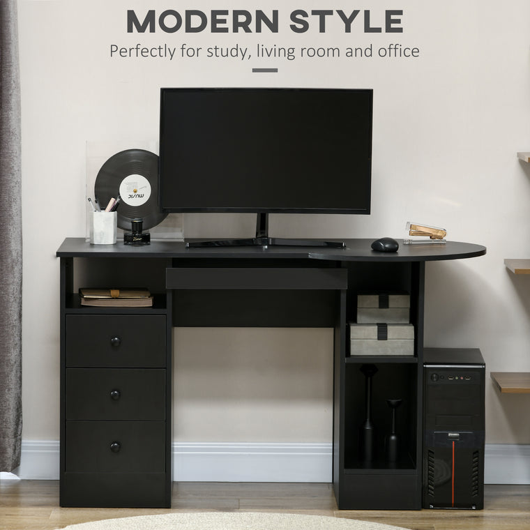 Computer Desk with Shelves and Drawers