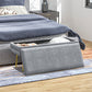 39" Storage Ottoman, Velvet End of Bed Bench with Steel Legs, Foot Stool with Storage for Bedroom, Living Room