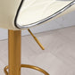 Counter Height Bar Stools Set of 2, Adjustable Height Bar Chairs with Swivel Seat, PU Leather Upholstery