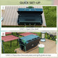 Metal Suitable-Style Portable BBQ Grill - Black