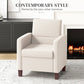 Fabric Accent Chair, Modern Armchair with Seat Cushion and Non-Slip Pads for Living Room, Bedroom, Cream White