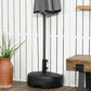 Plastic Half Round Umbrella Base, Sand or Water Filled Half Patio Umbrella Stand Holder 40lb Water or 46lb Sand, Black