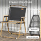 Set of 2 Camping Chair, Lightweight Folding Chair, Portable Armchairs, Excellent for Festivals, Fishing, Beach and Hiking, Beige