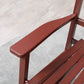 Wooden Porch Rocking Chair Outdoor Patio Rocker Garden Single Leisure Reclining Seat Armchair Wine Red