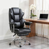 Big and Tall Office Chair, 400 lbs Overstuffed Desk Chair with Shaped Foam, Reclining Backrest, PU Leather