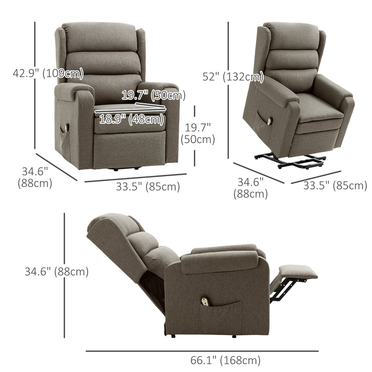 Power Lift Recliner with Footrest and Remote