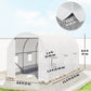 11.5x6.6x6.6ft Walk-in Tunnel Greenhouse Portable Garden Plant Growing Warm House with Door and Ventilation Window, White