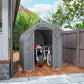Outdoor Storage Shed, Heavy Duty Galvanized Steel Portable Shed for Bike, Motorcycle, Garden Tools, Black