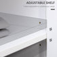 Sideboard, Modern Kitchen Storage Cabinet with Drawers and Adjustable Shelf, for Living Room and Entryway, White