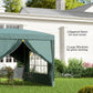 10'x10' Outdoor Pop Up Party Tent Wedding Gazebo Canopy with Carrying Bag (Dark Green)