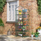 5 Tier Mini Greenhouse, Portable Outdoor Flower Stand with Shelf Clips, Indoor Greenhouse with Steel Frame, Transparent, 27.25" x 19.25" x 76", Clear