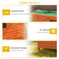 2-Tier Wooden Rabbit Hutch Small Animal House Bunny Pet Cage with 2 Main Rooms, Sliding Tray, Opening Top, Yellow