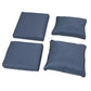 Patio Furniture with Cushions, 6 Pieces PE Wicker Patio Sectional Furniture Conversation Set w/ a Three-Seat Sofa, 2 Recliner Chairs, 2 Footstools & Table, Dark Blue