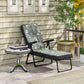 Folding Outdoor Lounge Chair with Cushion, Adjustable Backrest, Reclining Patio Garden Chair with Footrest, Wine Red