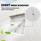 Walk-in Tunnel Greenhouse with 2 Support Rods, Mesh Door, Plant Hot House with PE Cover, 20'x10'x7', White