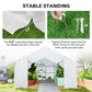 20x10x7ft Walk-in Steeple Greenhouse Outdoor Backyard Plant Seed Growth Tunnel Shed Warm House with 2 Anchor Way White
