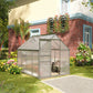 6' x 8' x 6.5' Walk-in Greenhouse, Polycarbonate Greenhouse with Adjustable Roof Vent, Base, Sliding Door, Clear