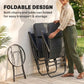3-Piece Outdoor Foldable Rocking Chair Set, Orange