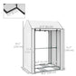 Mini Greenhouse with 4 Wire Shelves, Portable Tomato Greenhouse with Roll Up Door, 39.4" x 31.5" x 59.1", White