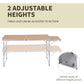 4ft Picnic Table with Slide Shelf Outdoor Portable Aluminum Folding Table 2 Adjustable Height
