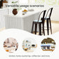 Extra Tall Bar Stools Set of 2, Modern 360° Swivel Barstools, Dining Room Chairs with Steel Legs Footrest, Light Grey