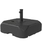 Patio Umbrella Base with Wheels, Telescopic Handle, 158 lb Sand/99 lb Water Filled Outdoor Patio Umbrella Stand, Black