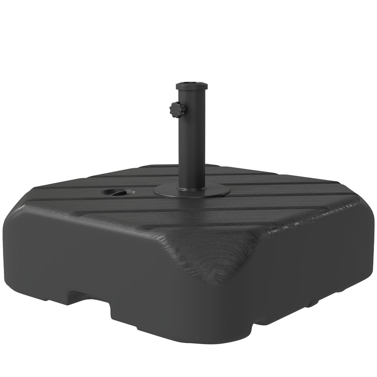 Black Umbrella Base with Wheels & Telescopic Handle