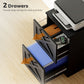 2 Drawer File Cabinet with Silent Slides, Vertical Farmhouse Filing Cabinet Fits Letter/A4 Size Home Office, Black