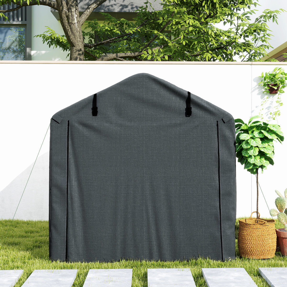Bike Shed with Roll-Up Door