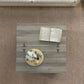Farmhouse Coffee Table, Square Center Table with Flip-top Lids, Hidden Storage Compartment and Wooden Legs, Distressed Grey