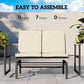 Outdoor Glider Bench for 2 Person, Patio Glider Loveseat with Thick Cushions for Garden Balcony Porch, Cream White