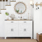 Sideboard Buffet Cabinet, Farmhouse Kitchen Storage Cabinet w/ 2 Drawers and Shelves for Living Room, Entryway
