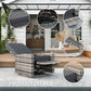 Outdoor Rattan Wicker Lounge Chair with Footrest & Soft Cushion for Patio, Garden, Backyard, Cream White