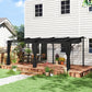 Metal Retractable Pergola Canopy with Sidewalls, Outdoor Gazebo UPF30+ Sun Shade Shelter for Garden, Deck - 10' x 20'