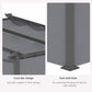 Metal Pergola with Sliding Roof Canopy, Retractable Pergola Canopy