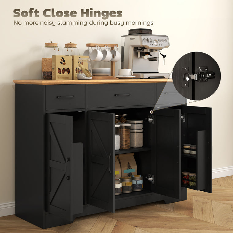 47" Farmhouse Buffet Cabinet with 3 Drawers