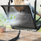 Patio Swing Chair w/Adjustable Canopy Outdoor Porch Swing w/Dual Independent Seats 2-Seat Grey