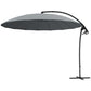 9FT Grey Cantilever Umbrella with 16 Fibreglass Ribs